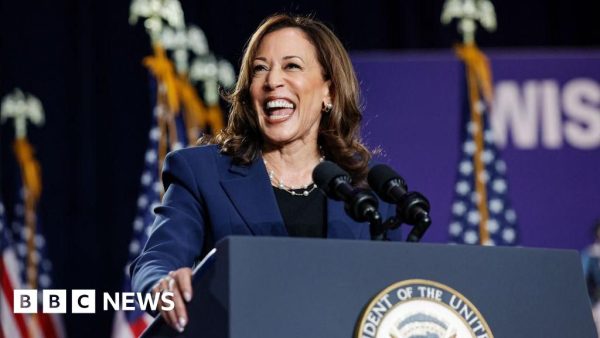 Kamala Harris slams Trump at first rally as he hits back