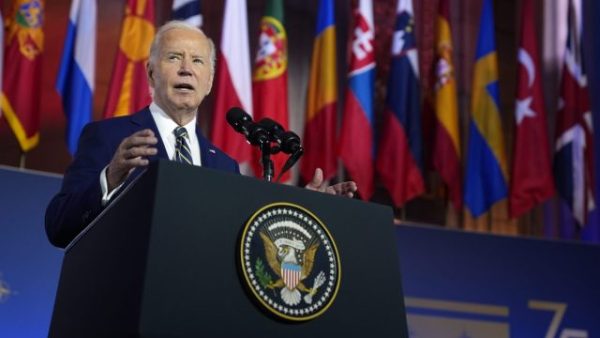 Biden declares Ukraine will prevail against Russia in opening speech of NATO summit