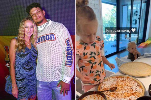 Pregnant Brittany Mahomes Spends Time Making Pizza with Daughter Sterling as Son Bronze Watches on