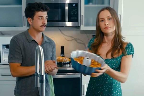 Natasha Bure and Bradley Steven Perry Cuddle in the Kitchen As They Recreate Their First Date for a Cooking Video