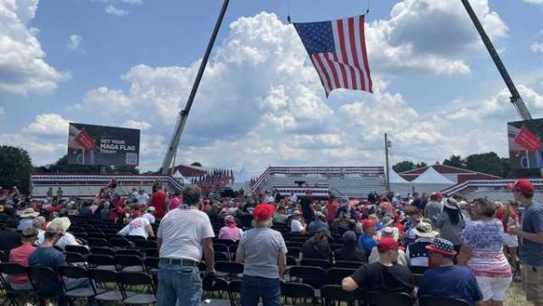 Former President Trump rushed off stage after sounds of apparent gunfire at Butler rally