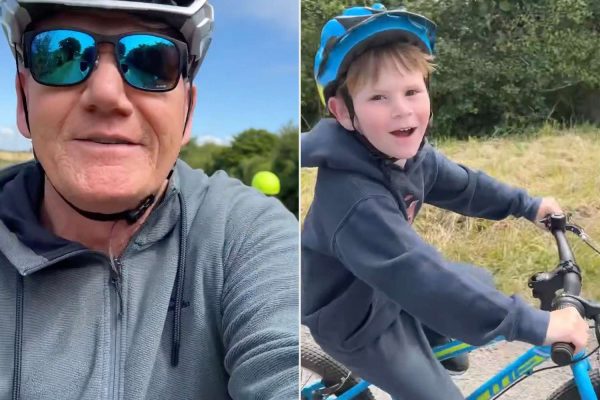 Gordon Ramsay Rides His Bike with Son Oscar, 5, for the First Time Since Scary Accident: ‘So Nice to be Back’