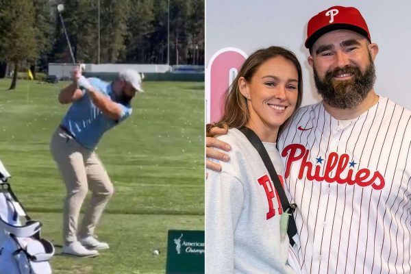 Jason Kelce Reveals Wife Kylie Bought Him Khaki Pants for Golf Tournament and ‘Packed Them for Me’