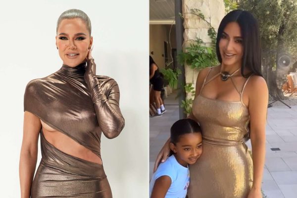 Khloé Kardashian Teases Sister Kim for Wearing Gown to Tatum’s 2nd Birthday Bash: ‘The Golden Globe Is Here’