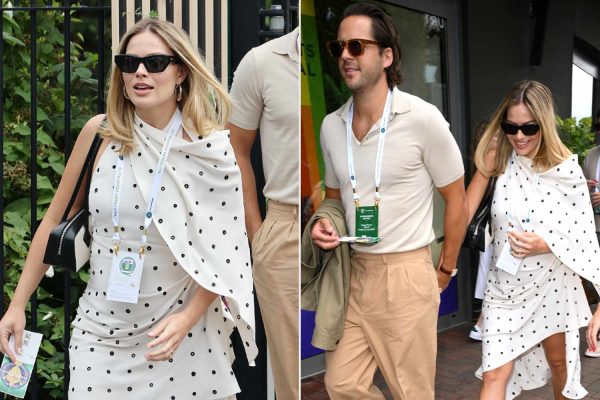 Pregnant Margot Robbie Makes First Public Appearance Since Baby News as She Attends Wimbledon with Tom Ackerley