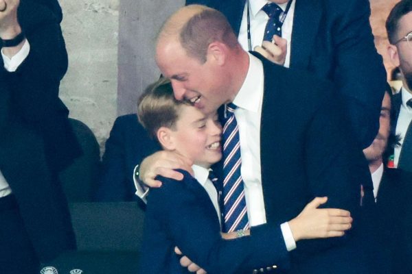 Prince William and Prince George Share Candid Hug in the Stands at Euro Final in Germany