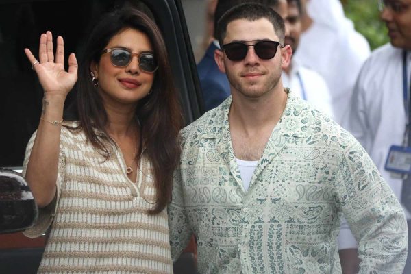 Nick Jonas and Priyanka Chopra Match in Pajama-Chic Looks as They Arrive in Mumbai for Ambani Wedding