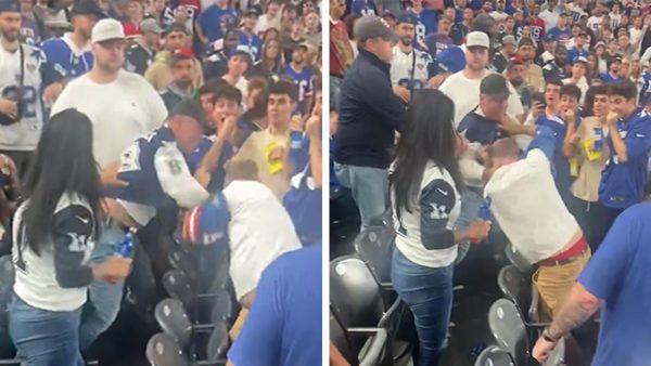 Cowboys Fan Pummels Giants Supporter In Violent Fistfight At MetLife Stadium