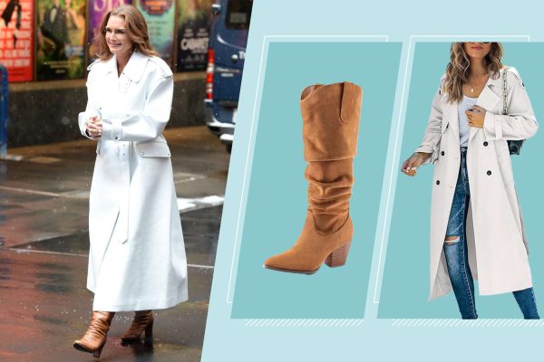 Brooke Shields Embraced Winter White in a Pretty Belted Trench Coat, and We Found Lookalikes